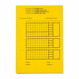 Bloc 100 feuilles de match 50m jaune 2