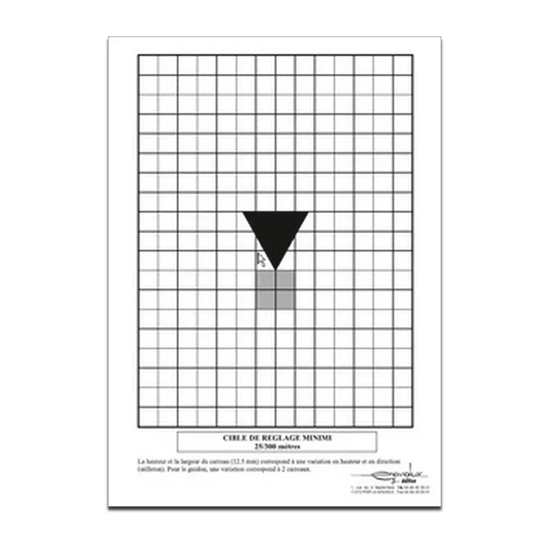 Cible de réglage MINIMI format 21x29.7 papier