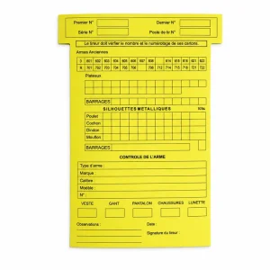 Fiche planning universelle T3 134x80mm jaune 2