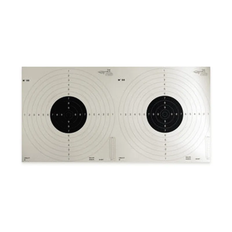 Pistolet 25/50 mètres (N°50) double format 104x53 carton