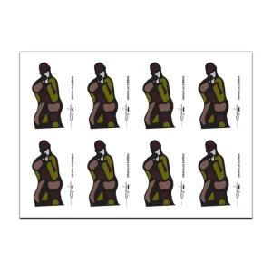 Planche de 8 figuratifs SC2 autocollant format 3x6 papier